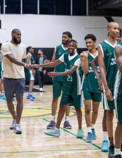 Lebron James with The Youth Team at Alazem Academy